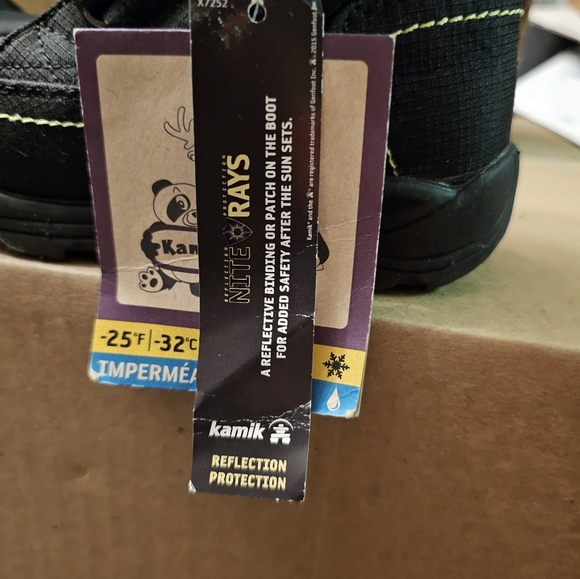Kamik DriDefense Unisex WATERPROOF Winter Snow Boots, Size 7 (Toddler) - NEW! - Picture 6 of 7